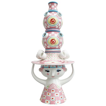 Bjørn wiinblad Lady with hat vas 50 cm, rosa | Inredning > Vaser & Krukor > Vas | Bagaren och Kocken