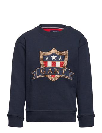 D1. Gant Banner Shield C-Neck Blue GANT