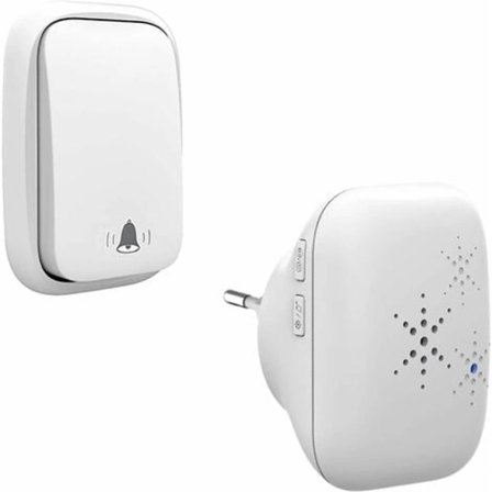 /EA/Trådløs og batterifri dørklokke Udendørs Vandtæt IP 65 Sne Regn Hvid Fugtighed