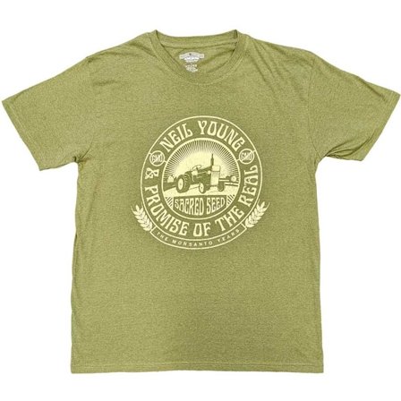 Neil Young Unisex Vuxen Traktor Seal T-Shirt S Grön