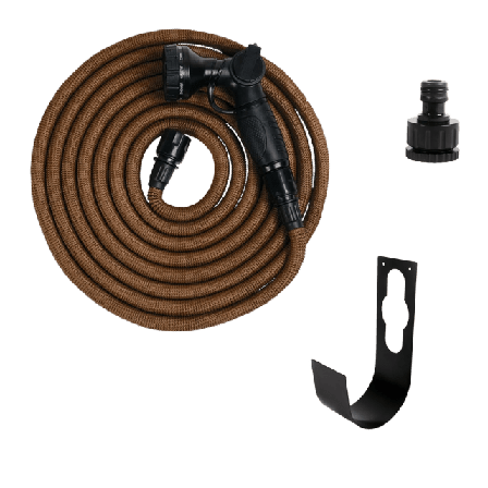 by Benson Trädgårdsslang Deluxe Set - Mörk Sand Dekoration Brun 15 m