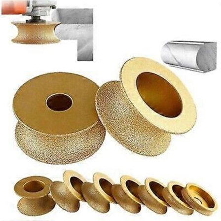 Diamantslibeskive til kant, 3 tommer, profil, håndhøjde 10 mm-50 mm til sten, fuld bullnose kant, diamant slibeskive