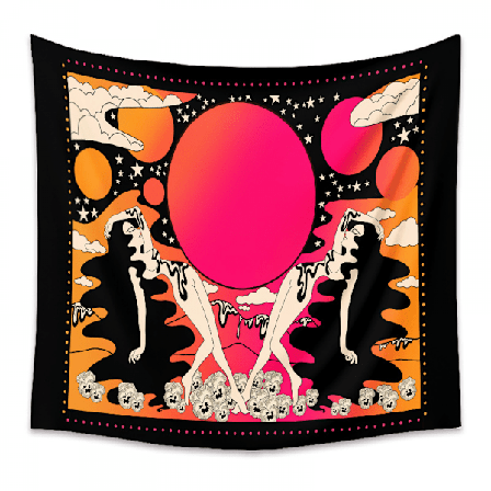 Wekity-seinävaate Esteettinen Taide Koti Tausta Kangas Sisustus Lahja Värikäs Seinävaate Olohuoneen Makuuhuoneen Sisustukseen (252, 39 X 59 Tuumaa)