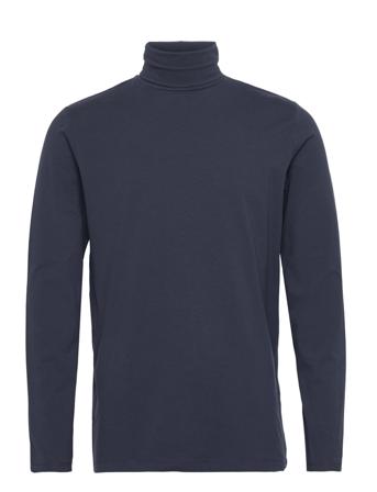 Slhrory Ls Roll Neck Tee T-shirts Long-sleeved Navy Selected Homme