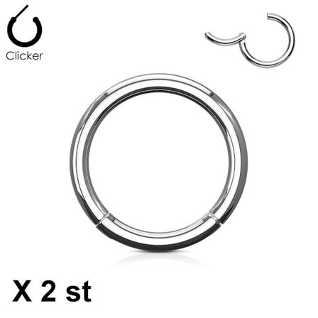 1Par 12mm"Hinged"Segment Piercingring i Implant Titanium