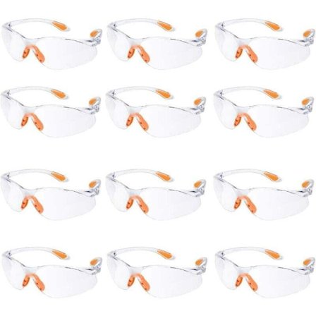 12 kpl Suojalasit Työsuojalasit Kirkkailla Huurtumattomilla Linsseillä Suojaavat Silmälasit Puutarhaan Laboratorioon Kemiaan..DEBUNS