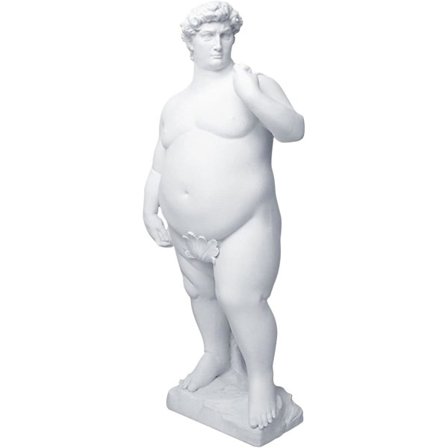9,84" Luova Lihava David-hartsihahmo Hauska Kreikkalainen Lihavuus David-patsas Veistos