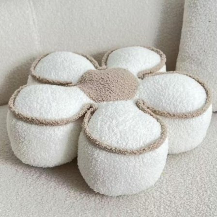 Stilfuld geometrisk blomster dekorativ pude - blød