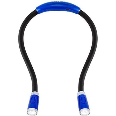 Genopladelig boglampe 4 LED nakkelampe, læselys til at læse i