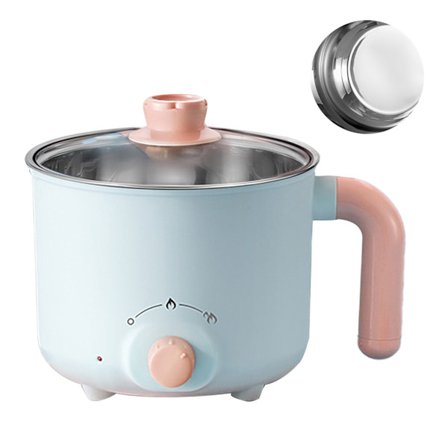 Elektrisk kokeplate med rask oppvarming, automatisk strømbrudd, beskyttelse mot tørrkoking, mini elektrisk nuddelkoker i rustfritt stål