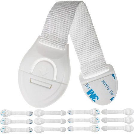 12-pakning Universal Barnesikring Hvit Skuffesikring Skap Til