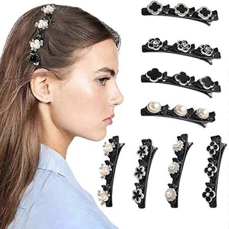 8 stk Tre Blomster Hårnåle Sektionering Hårnåle Multi Clip Hårbånd Hårspænder Til Styling Sektionering Damer Blomst Hårspænde Gaver Til【PL】