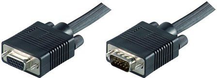 MicroConnect VGA-forlengelseskabel - HD-15 (VGA) (hann) til HD-15 (VGA) (hunn) - 5 m - formstøpt, tommelskruer