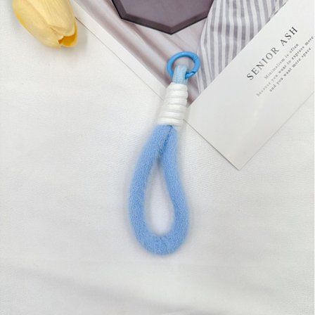 Ny färgad plysch tvåfärgad mobiltelefon kort hängande rep, anti-förlust armband, rep, vattenkopp, fashionabel mobiltelefonkedja hängande tillbehör