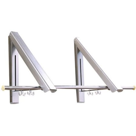 2 stk Utvidbare Klesstativ - Vaskerom Veggmontert Tørkestativ Foldbar Kleshengere