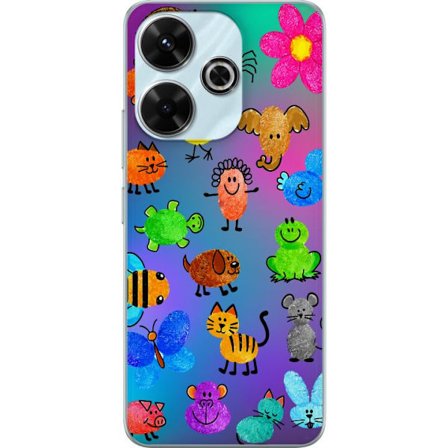 Kompatibelt Mobildeksel til Xiaomi Redmi 13 Little Scribble Friends