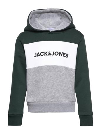 Jjelogo Blocking Sweat Hood Jr Hoodie Multi/mönstrad Jack & J S