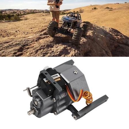 RC-vaihteisto, alumiiniseos, anodisoitu, tarkka RC-vaihteistosarja akselilla SCX10 1/10 313 mm akselivälille, titaani