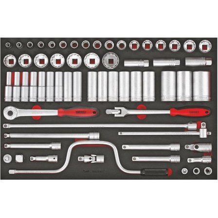 Teng Tools TTESK63 Pipenøkkelsett 63 deler, Håndverktøy
