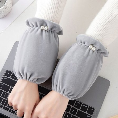 Hushålls röd anti-fläck ärmset för höst och vinter, flanell kortärmad huvud, student barn ärm, vuxen anti-smuts hand ärm, kvinnlig