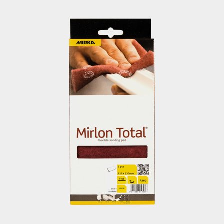 Tampons abrasifs Mirka Mirlon Total VF, P360, 230 x 115 mm, rouge, 3-pack
