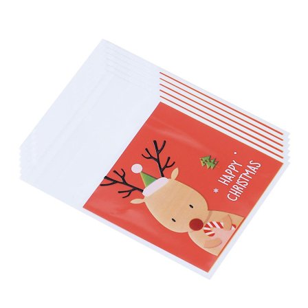 100 st miljövänliga plastpåsar för kakor, godis, bröd, bakning, bageri, fest