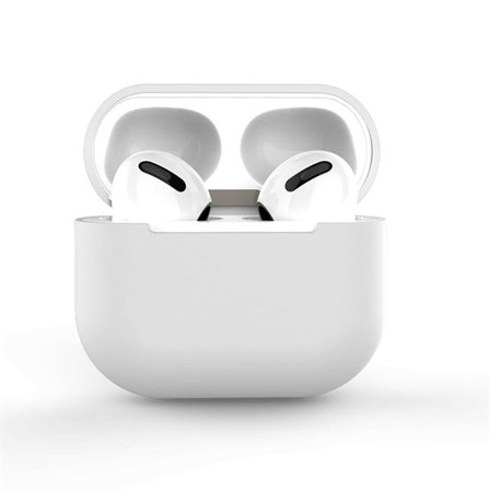 Kotelo AirPods 2 / AirPods 1 silikoni pehmeä suojus kuulokkeille valkoinen (kotelo C)