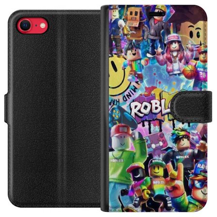 Kompatibelt Lommeboketui til Apple Apple iPhone 7 Stor fargerik Roblox-verden med mange karakterer, energifull spillillustrasjon perfekt for barnerom