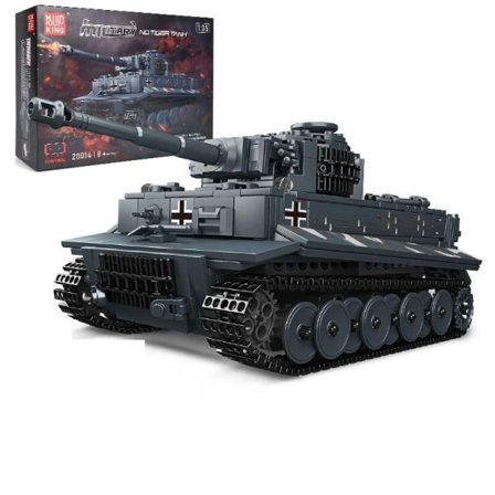 Motorisert Tiger Tank Modell Montering Teknisk Bil Bygning Blokk