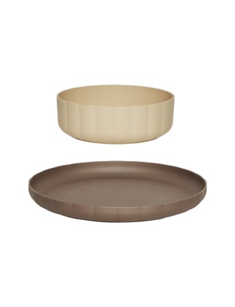 OYOY MINI | Pullo Plate & Bowl - Set Of 2 | Ø 20 CM x 20