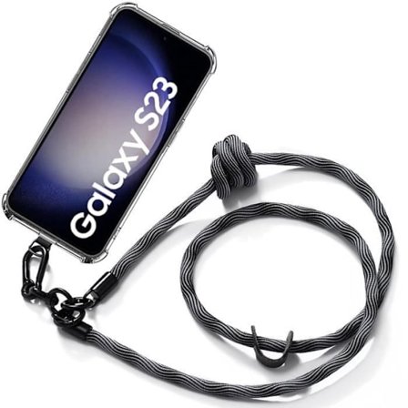 Coque - BOOLING - för Samsung Galaxy S23 - Stötresistent - Repellerande - Avtagbar Grå sladd