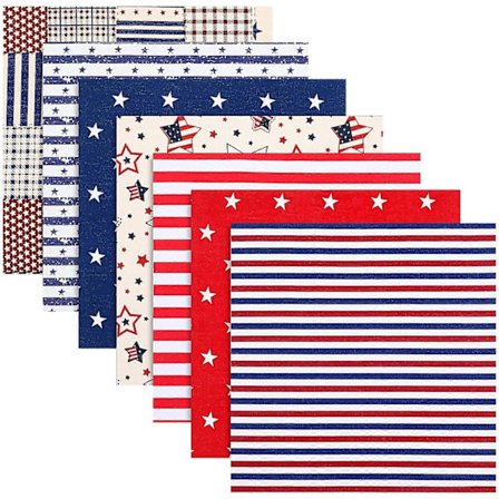 7 kpl Yhdysvaltain lippu puuvilla DIY kangas ompelu kangas käsintehty tilkkutyökangas