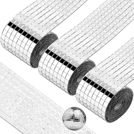 (100 X 4cm, 3 Ruller) 4800 Biter Glass Speil Mosaikk Fliser Sølvfarge, Mini Firkantet Mosaikk Fliser Glass Mosaikk Speil Mosaikk Kreativ Hobby For 