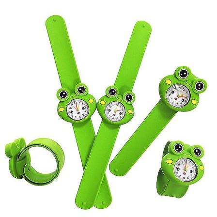 Barn Quartz Klocka Barn Quartz Klocka Slap Armbandsur Leksaker Karaktär Groda
