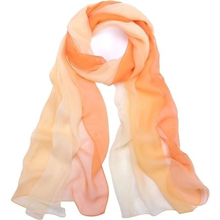 Mjukt färgskiftande damhalsduk 175 * 75 cm | (Orange) - Damhalsduk Lätt, Halsduk Mjuk Lätt Sjal Mode Elegant Damhalsduk Present