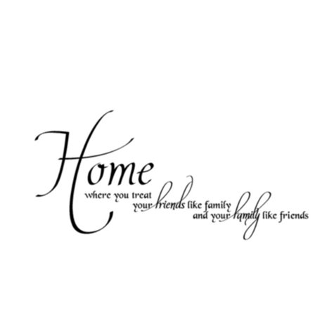 Home - Where you treat... Väggord Familj