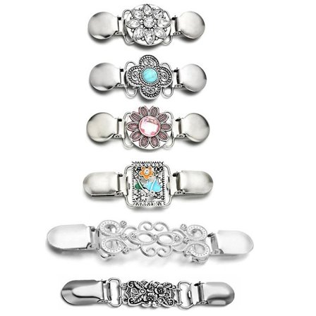 Store Black Friday Tilbud! 6 stk. Vintage Kjoleclips Sweaterclips Cardiganclips