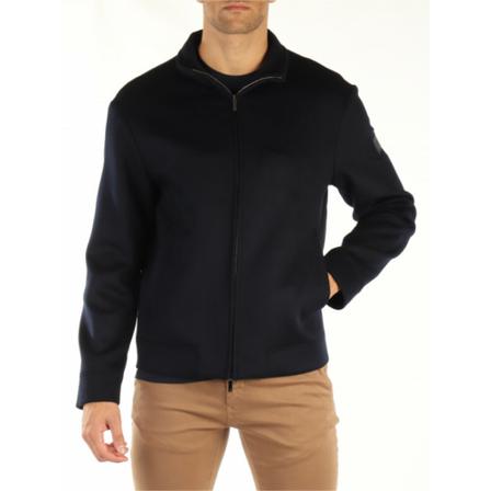 Emporio Armani Leather Jakke Blå, Herre