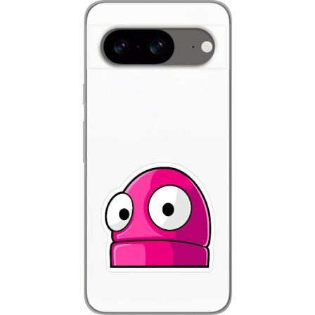 Kompatibel Mobilcover til Google Google Pixel 8 Rosa tegneseriefigur med store øjne i legende og humoristisk stil