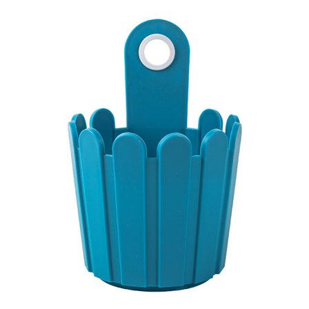 Sininen mini-polypropeeni kukkalaatikko, seinäkiinnitettävä aita-kukkaruukku