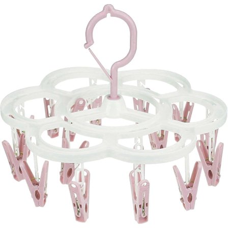 Tøjklemmetørrer, tøjstativer med 16 klemmer, klemmetørrer til tørring af undertøj, babytøj, sokker, bh'er, håndklæder, bukser, hat