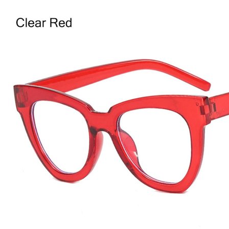 Eye Eyeglasses Anti Blue Light Briller CLEAR RED CLEAR RED