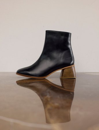 ANGULUS Boots - Block Heel With Zipper - Black - 37