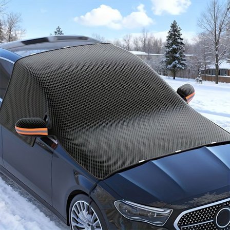 Snöskydd för bilvindruta, magnetiskt Oxford-tyg, skydd för främre vindrutan, snabb snöröjning för att undvika repor på glaset, universell passform för