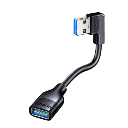 90 asteen uros-naaras-kaapeli USB 3.0 tilaa säästävä tiedonsiirtokaapeli
