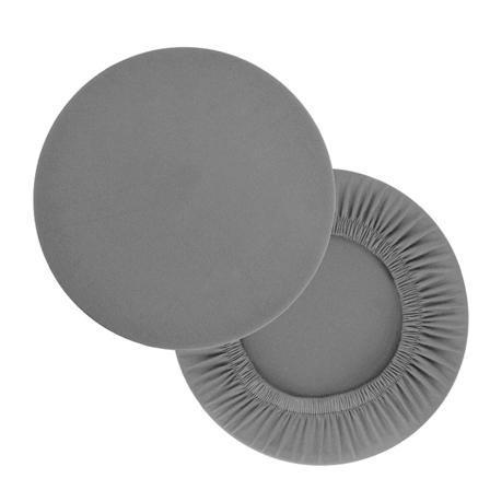 2 st Tyg Kontors Mötesmöbler Tillbehör Pall Cover Rund Grey