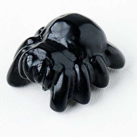 Spindelstaty Djurskulpturer och Statyer Feng Shui Staty Förmögenhet Lycka Skulptur Inflyttningspresent (Svart Obsidian)