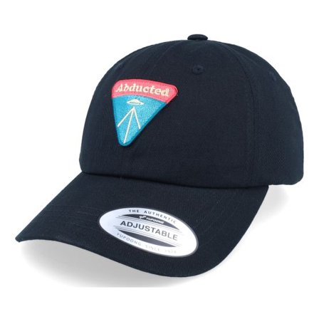 Abducted - Svart unconstructed Keps - UFO Logo Black Dad Cap @ Hatstore