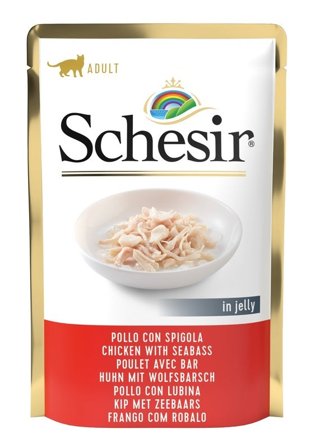 Schesir Pollo Con Spigola In Jelly Cibo Umido Gatti Adulti