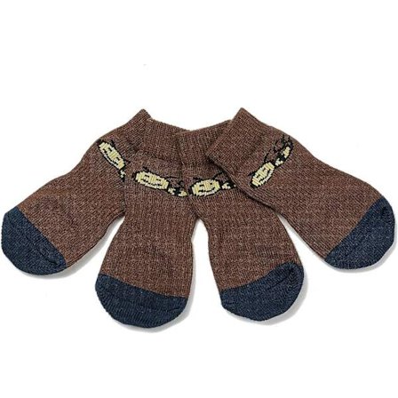 6 størrelser skridsikre sokker til hund og kat - Beskyt kæledyrets poter og indendørsgulve, med gummipuder, egnet til små og store hunde og katte 